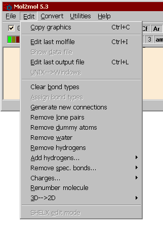 Edit menu