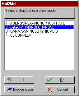 selection dialog